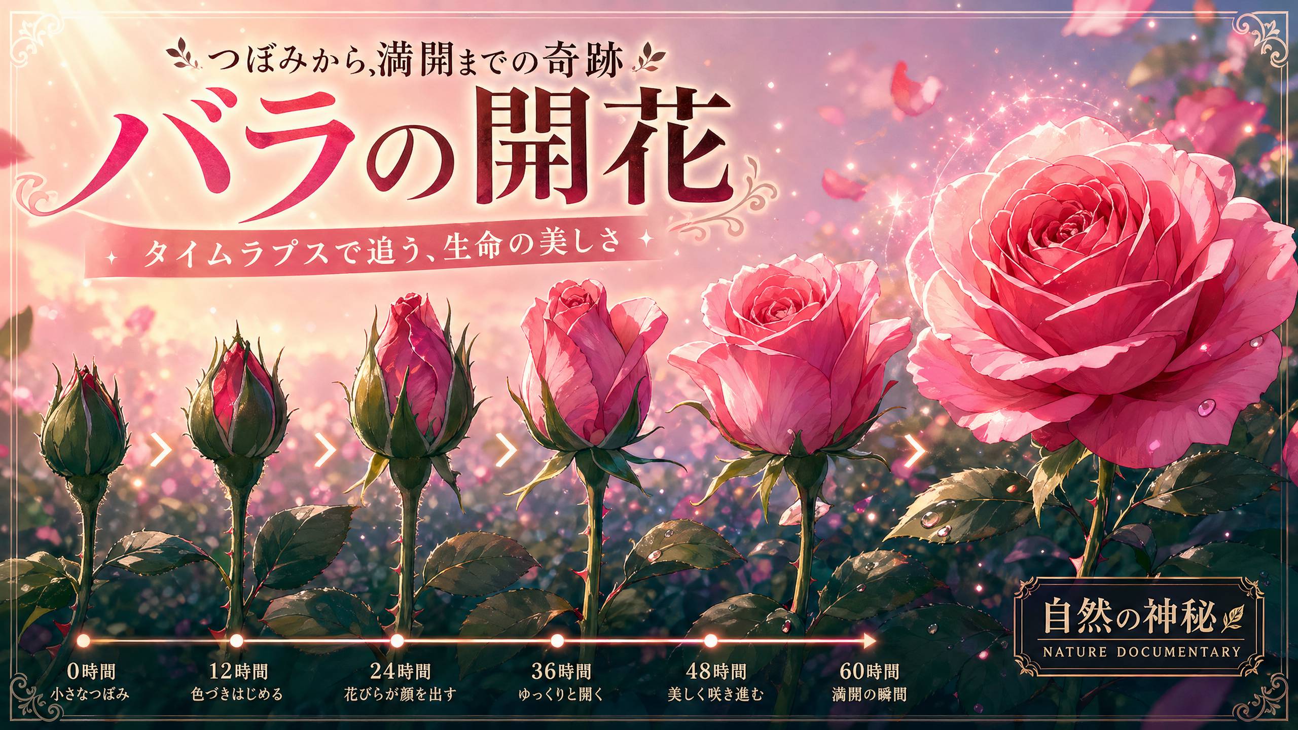 高清动漫植物视频-花朵绽放延时视频